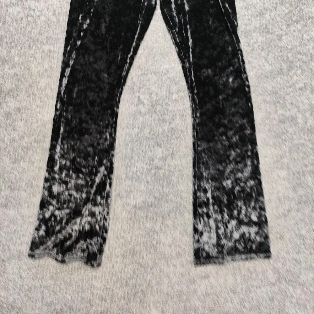 Old Navy Sweatpants Girls XL 14-16 Black Crushed Velvet Pull On Flare Leg